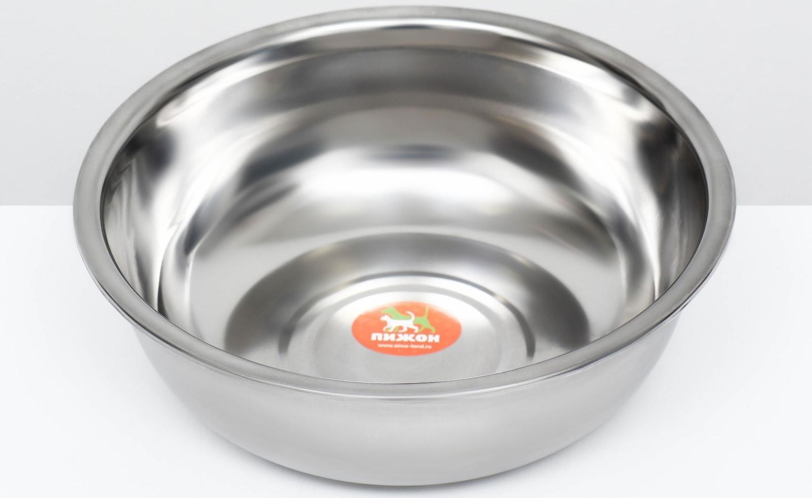 Миска металлическая эконом, 2,7 л, 25 х 8 см