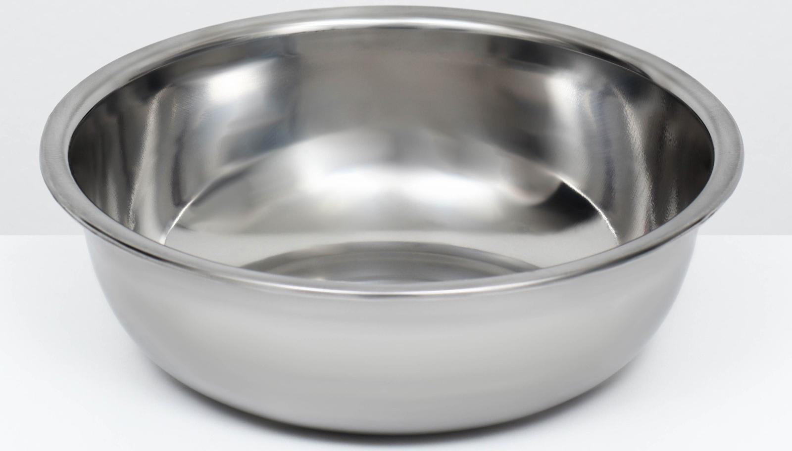 Миска металлическая эконом, 2,7 л, 25 х 8 см