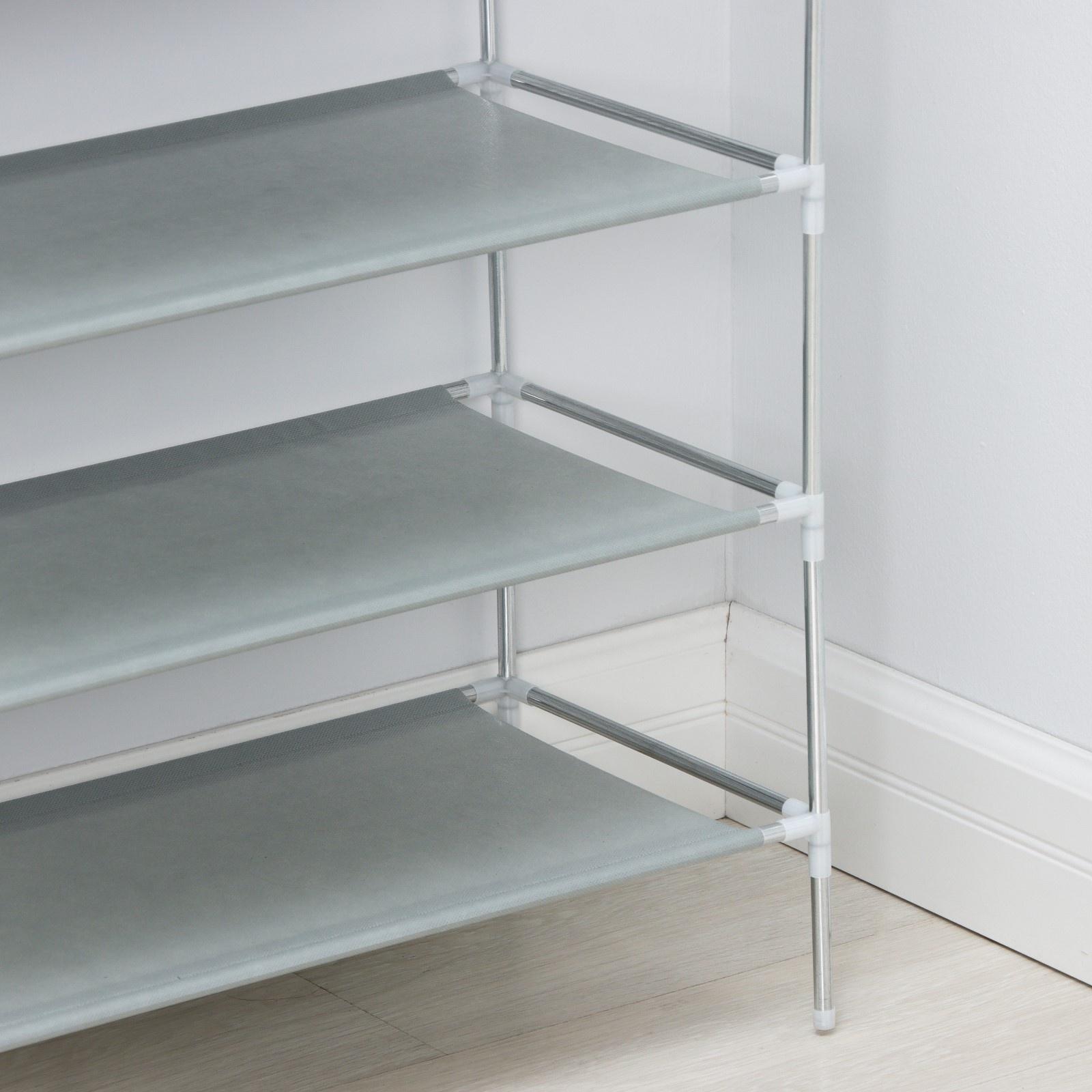 Полка для обуви LaDо́m, 7 ярусов, 60×30×120 см, цвет серый