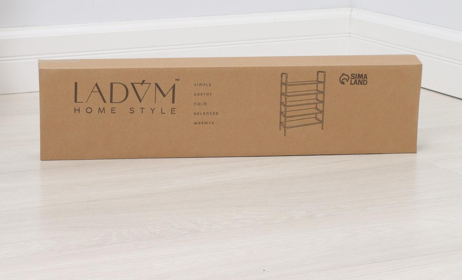 Полка для обуви LaDо́m, 5 ярусов, 60×30×102 см, цвет серый