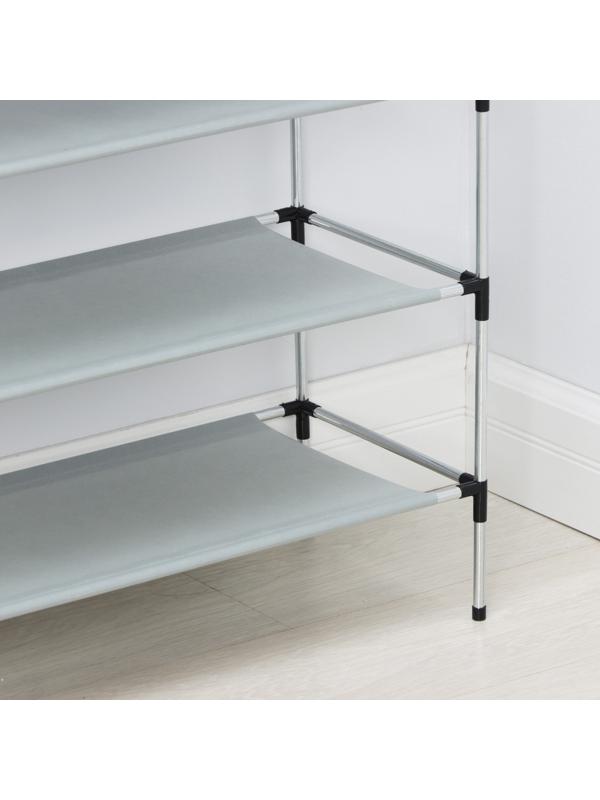 Полка для обуви LaDо́m, 5 ярусов, 60×30×102 см, цвет серый