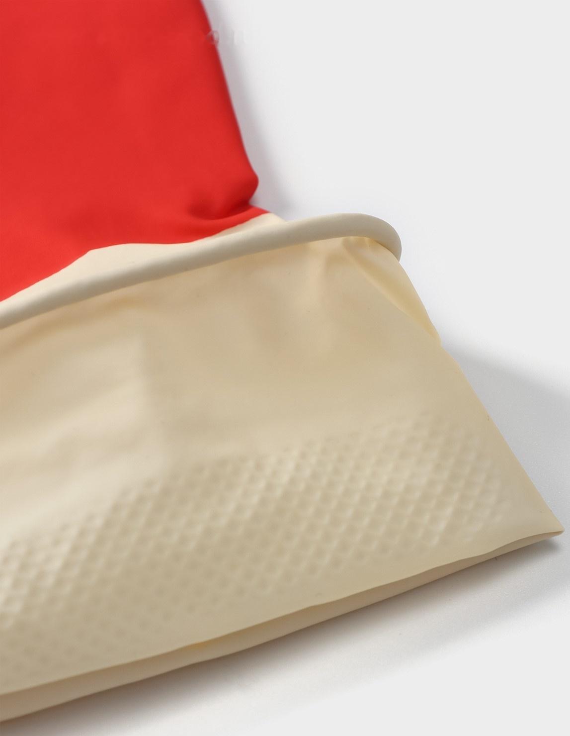 Перчатки хозяйственные плотные Доляна, латекс, размер L, 50 г, цвет красный