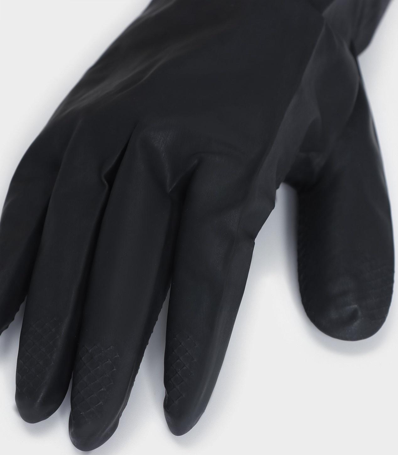 Перчатки хозяйственные Доляна, латексные, 50 гр, размер S, цвет чёрный