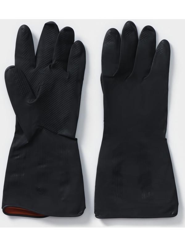 Перчатки хозяйственные Доляна, латексные, 50 гр, размер S, цвет чёрный