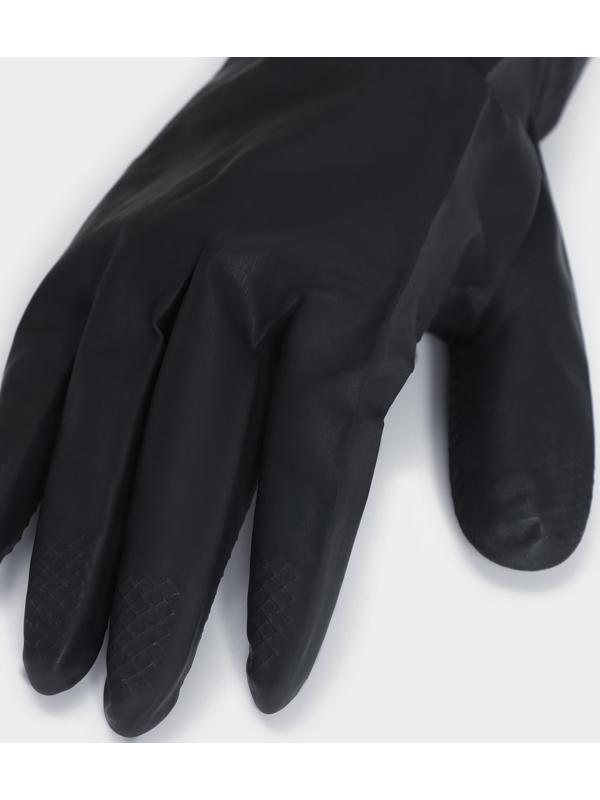 Перчатки хозяйственные Доляна, латексные, 50 гр, размер S, цвет чёрный