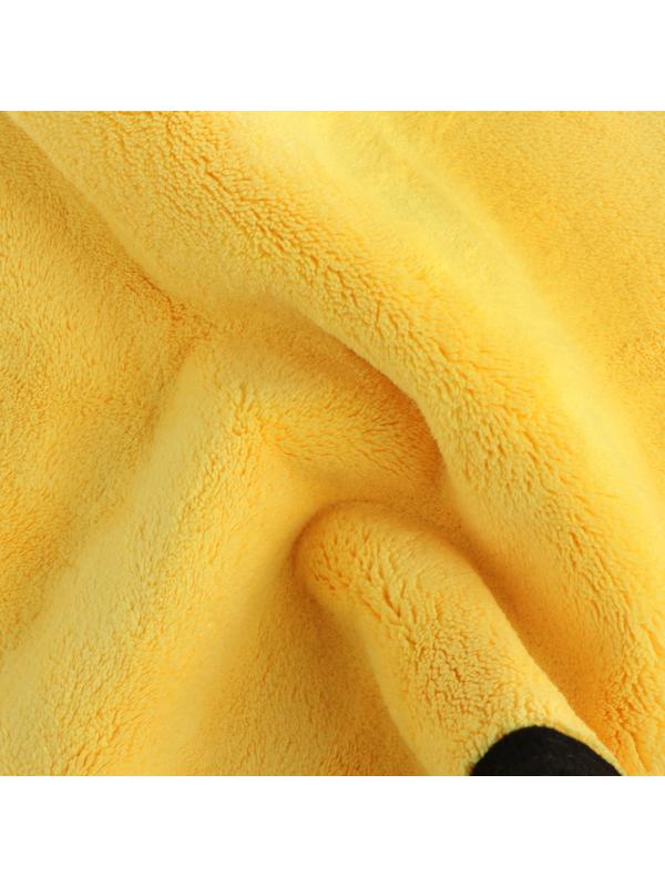 Тряпка для автомобиля CARTAGE, микрофибра, 800 г/м², 30×20 cм, желто-серая