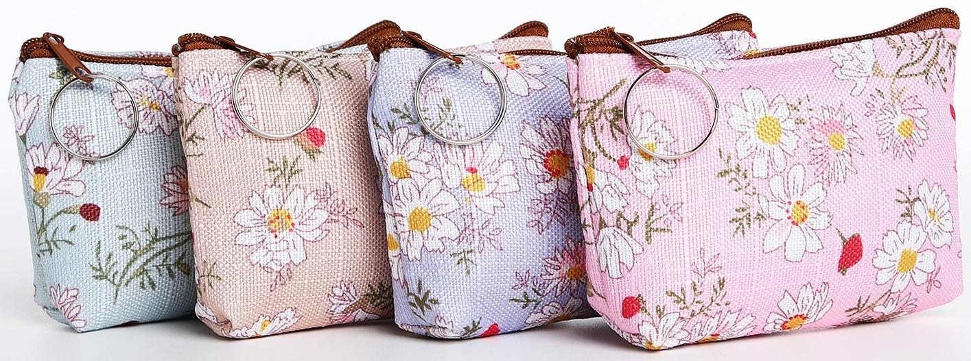 Кошелёк на молнии, цвет МИКС