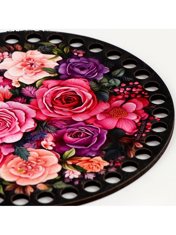 Донышки для вязания 2 в 1 «Букет цветов», круг 15 см, хдф 3 мм