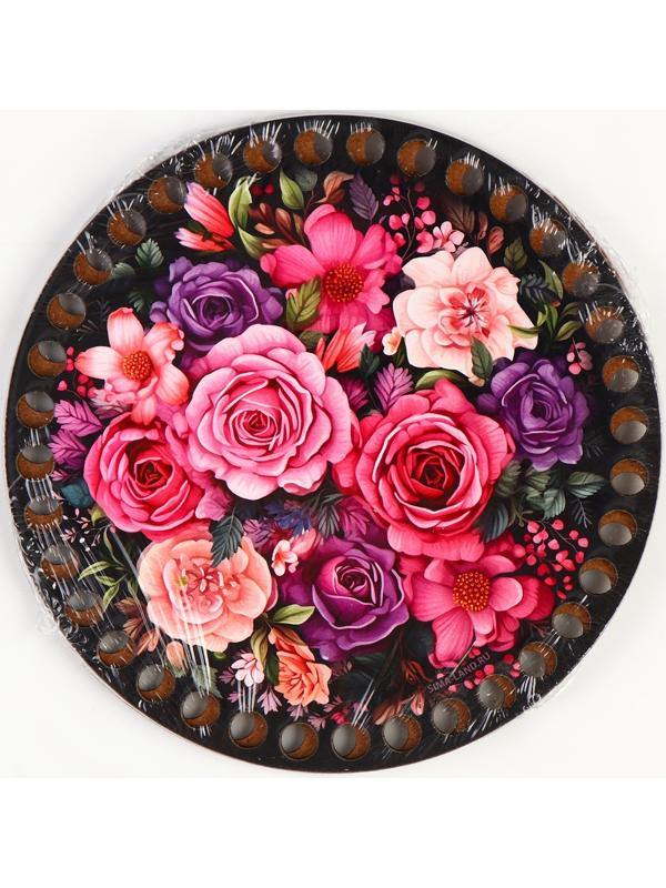 Донышки для вязания 2 в 1 «Букет цветов», круг 15 см, хдф 3 мм