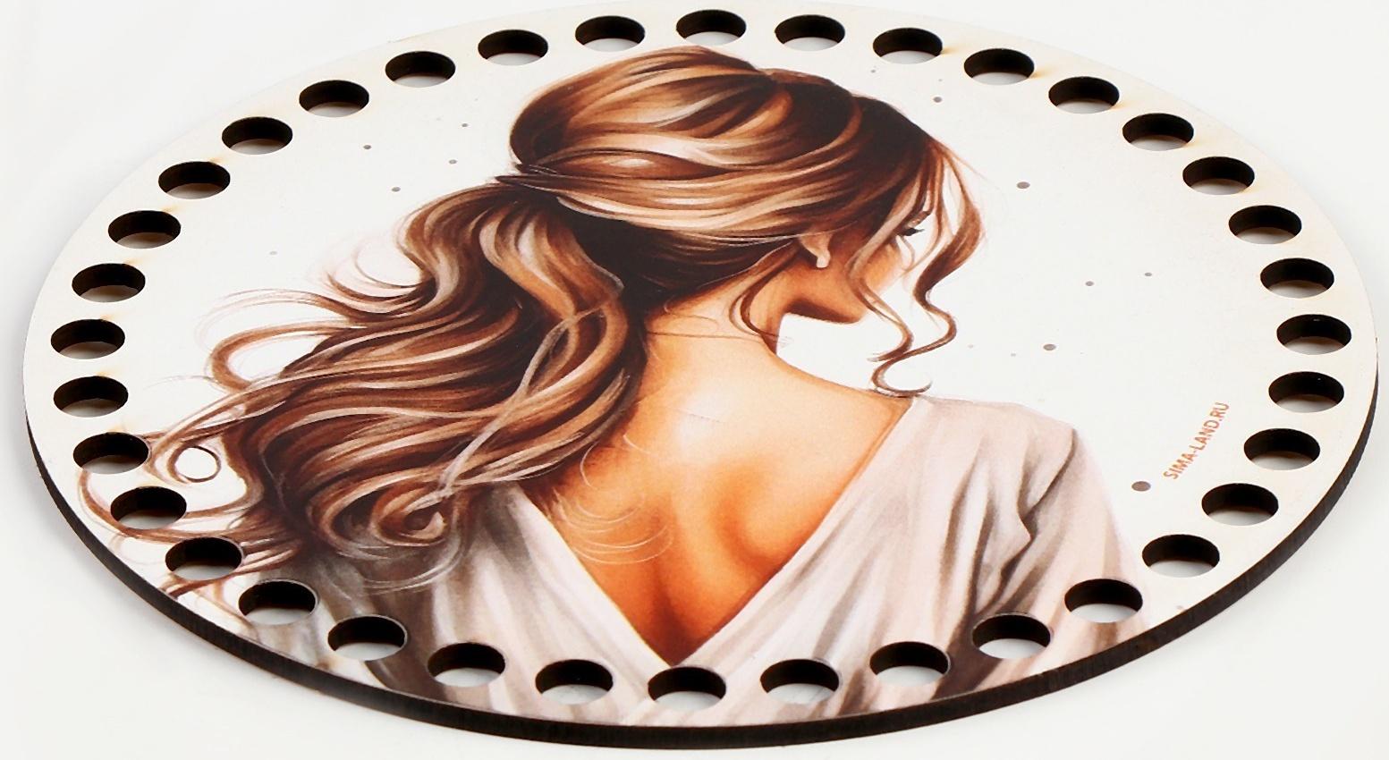 Донышки для вязания 2 в 1 «Красивая девушка», круг 15 см, хдф 3 мм