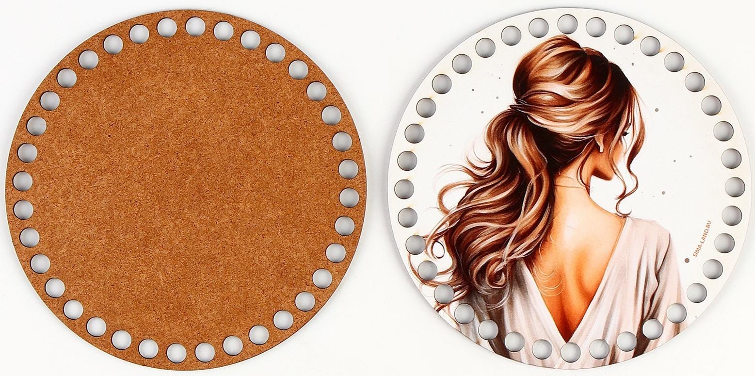 Донышки для вязания 2 в 1 «Красивая девушка», круг 15 см, хдф 3 мм