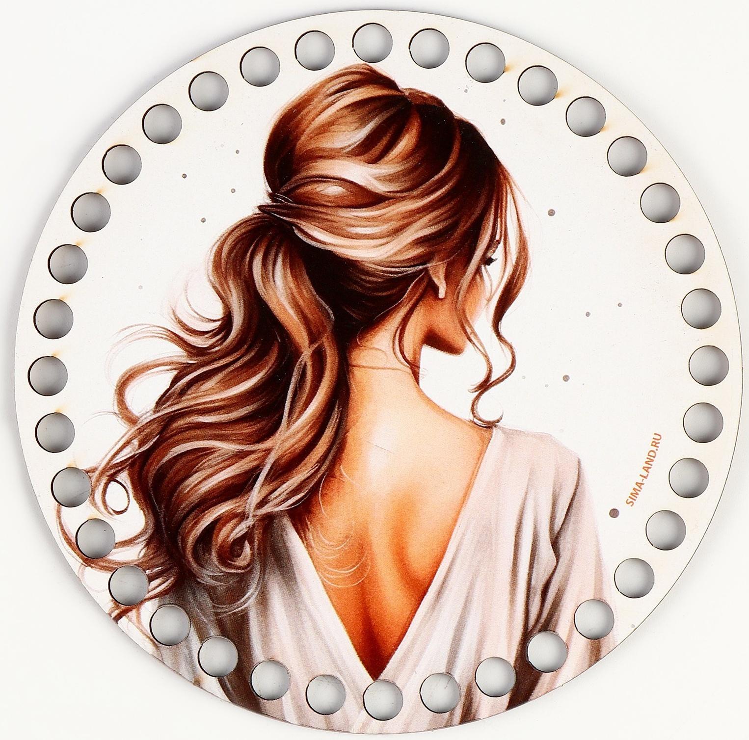 Донышки для вязания 2 в 1 «Красивая девушка», круг 15 см, хдф 3 мм