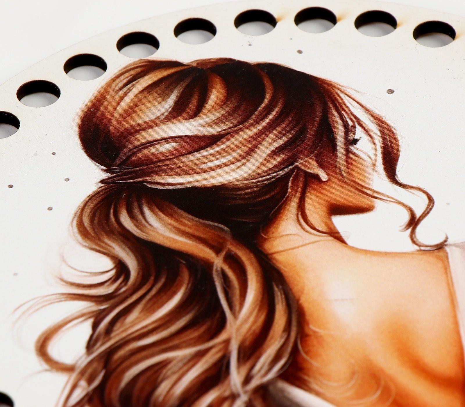 Донышки для вязания 2 в 1 «Красивая девушка», круг 15 см, хдф 3 мм