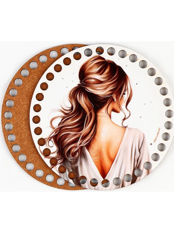 Донышки для вязания 2 в 1 «Красивая девушка», круг 15 см, хдф 3 мм