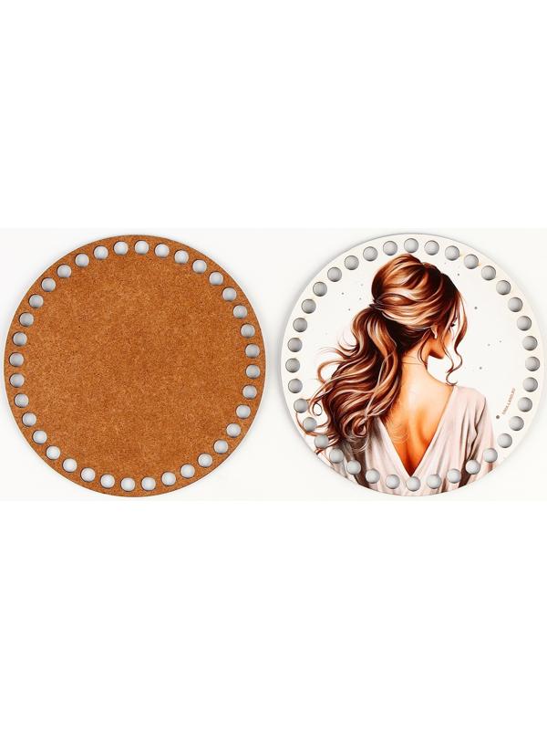 Донышки для вязания 2 в 1 «Красивая девушка», круг 15 см, хдф 3 мм