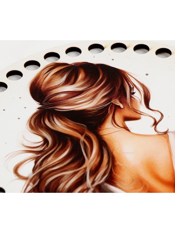 Донышки для вязания 2 в 1 «Красивая девушка», круг 15 см, хдф 3 мм