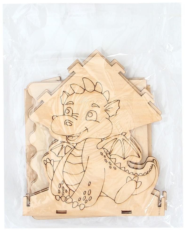 Кормушка из дерева своими руками «Новогодний дракон», 14.5 × 14.5 × 17.5 см, Greengo