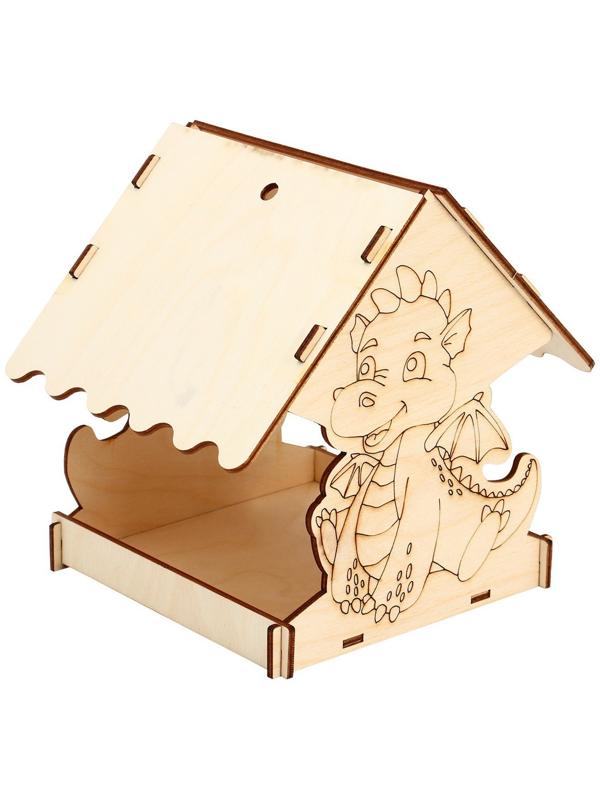 Кормушка из дерева своими руками «Новогодний дракон», 14.5 × 14.5 × 17.5 см, Greengo