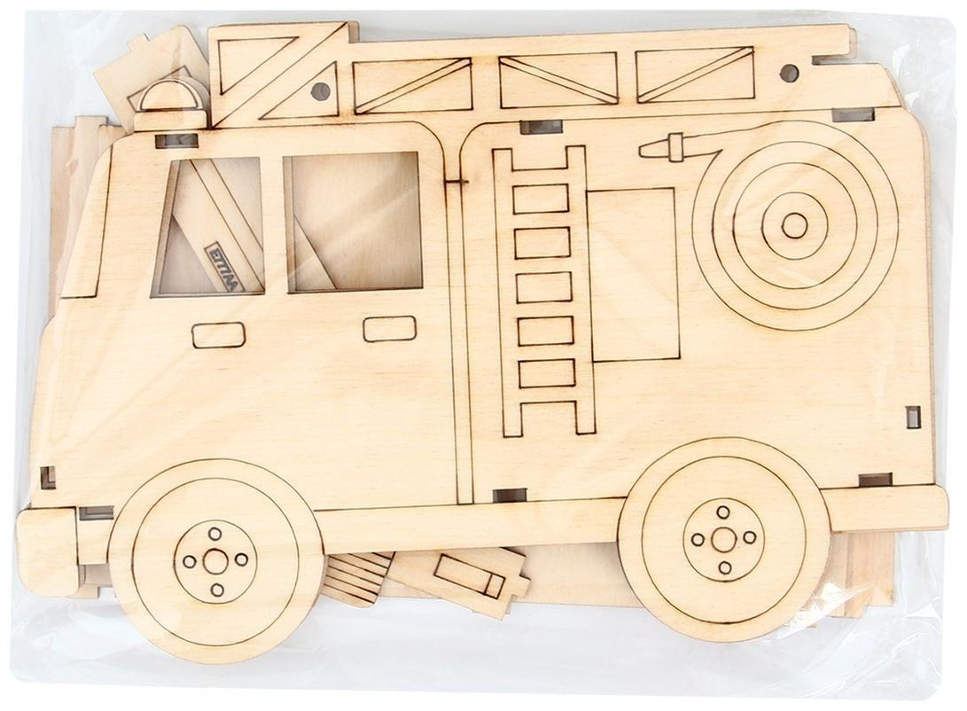 Деревянная кормушка-конструктор «Пожарная машина» своими руками, 22 × 12 × 14 см, Greengo