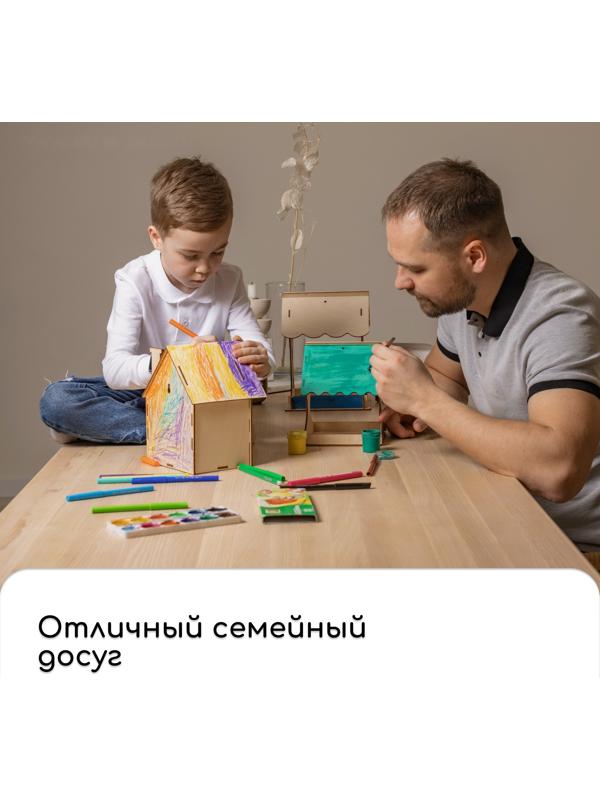 Деревянная кормушка-конструктор «Пожарная машина» своими руками, 22 × 12 × 14 см, Greengo