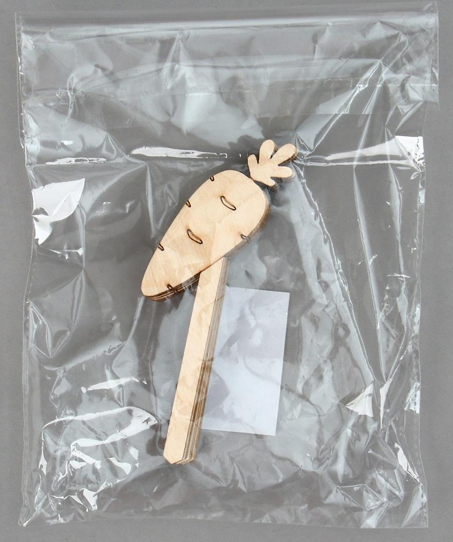 Таблички садовые для маркировки, 12 см, набор 8 шт., дерево, «Морковь», Greengo