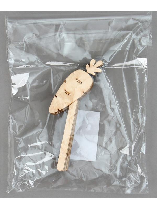 Таблички садовые для маркировки, 12 см, набор 8 шт., дерево, «Морковь», Greengo