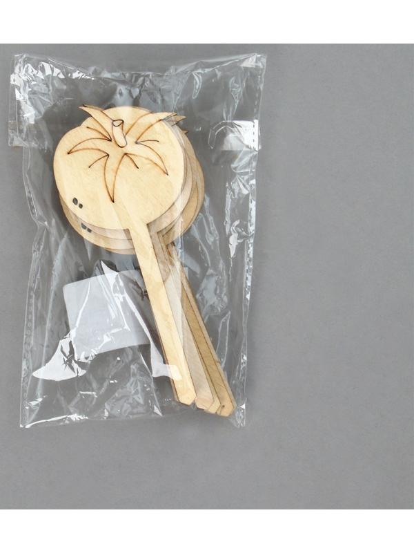 Таблички садовые для маркировки, 12 см, набор 8 шт., дерево, «Помидор», Greengo