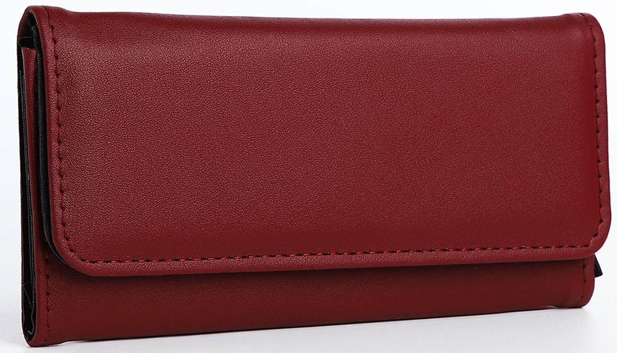 Кошелёк на магните, цвет бордовый