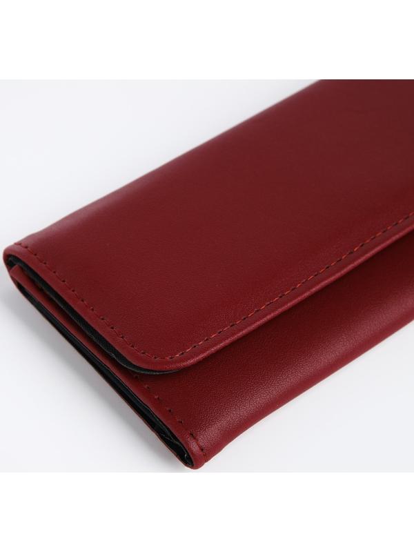 Кошелёк на магните, цвет бордовый