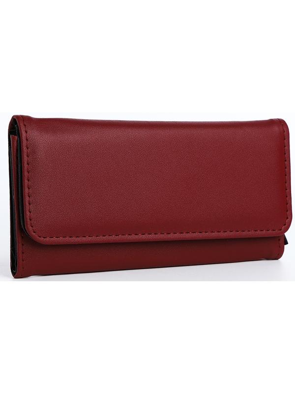 Кошелёк на магните, цвет бордовый