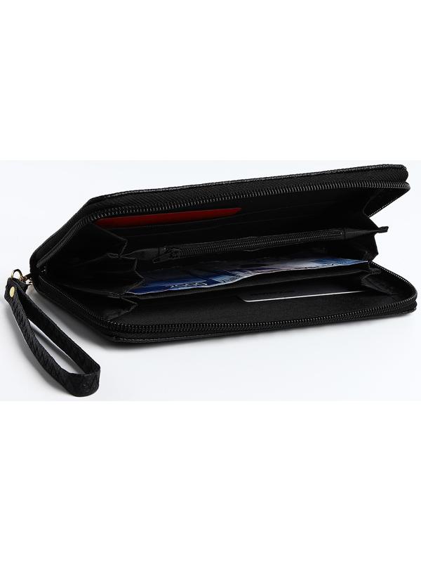 Кошелёк на молнии, цвет чёрный