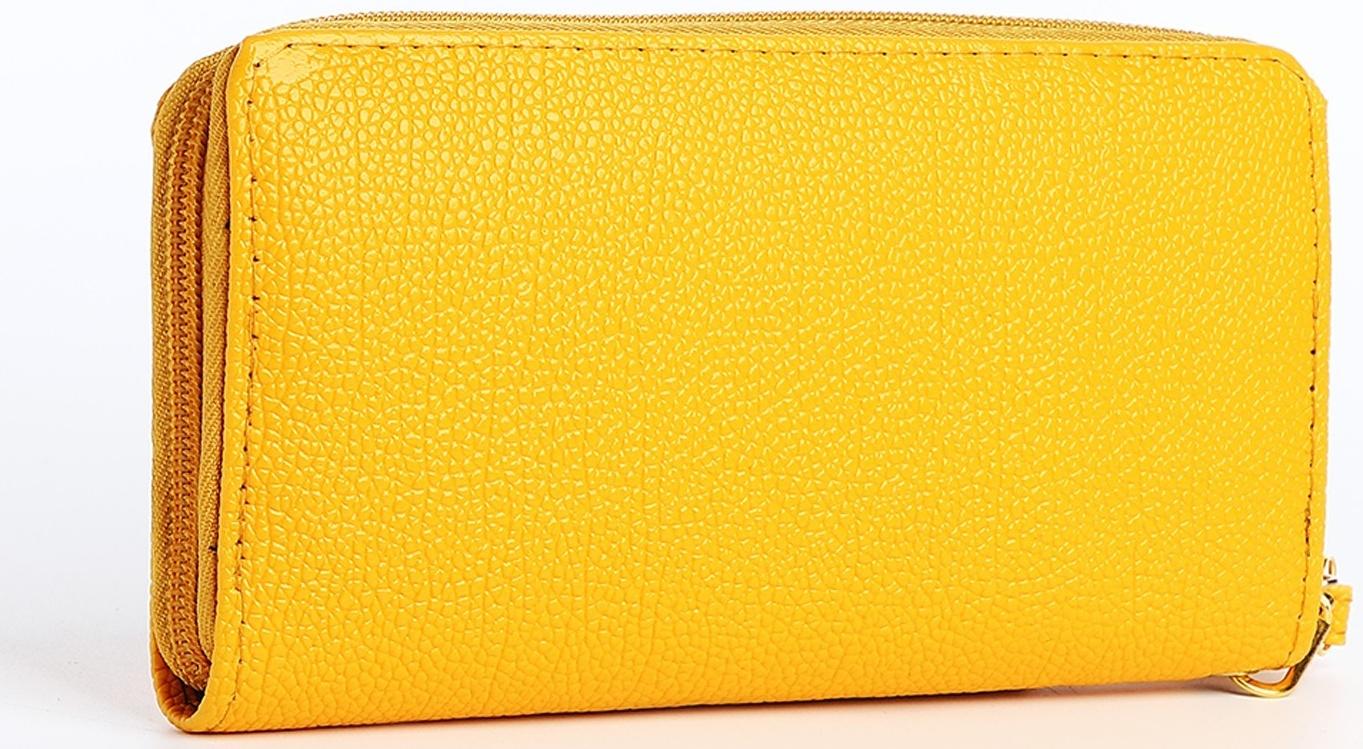 Кошелёк на молнии, цвет жёлтый
