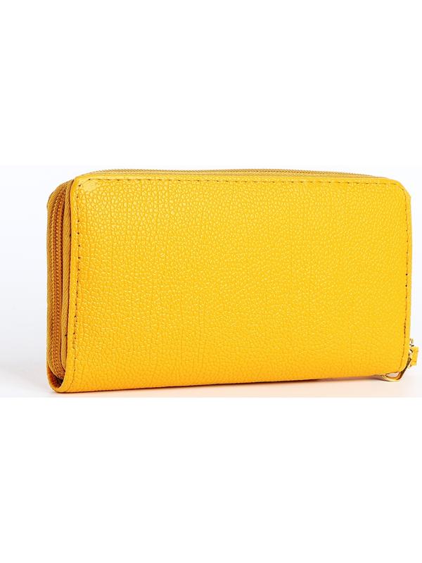 Кошелёк на молнии, цвет жёлтый