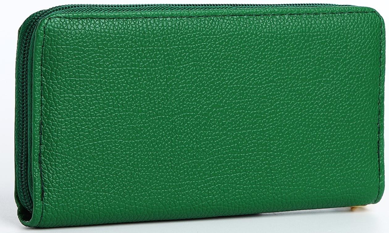 Кошелёк на молнии, цвет зелёный