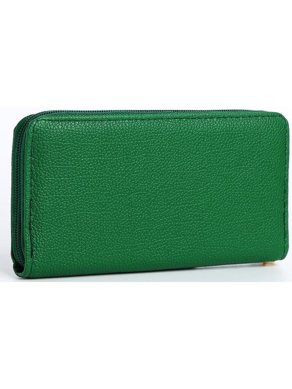 Кошелёк на молнии, цвет зелёный