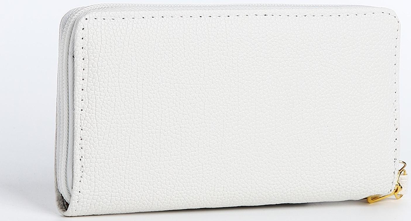Кошелёк на молнии, цвет белый