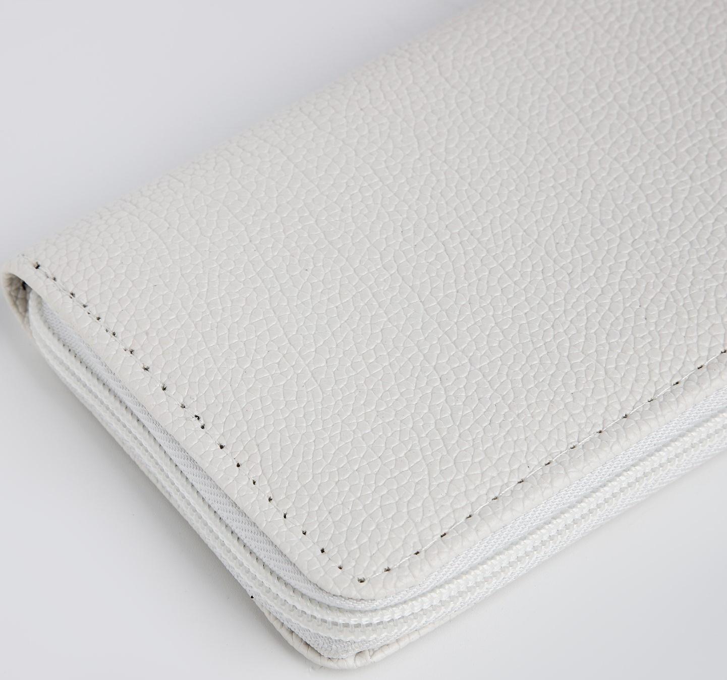 Кошелёк на молнии, цвет белый