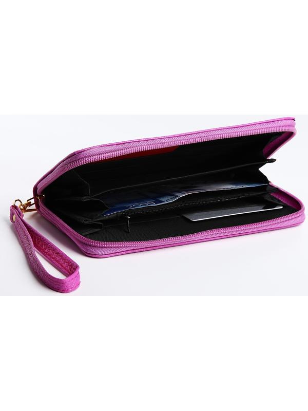 Кошелёк на молнии, цвет сиреневый