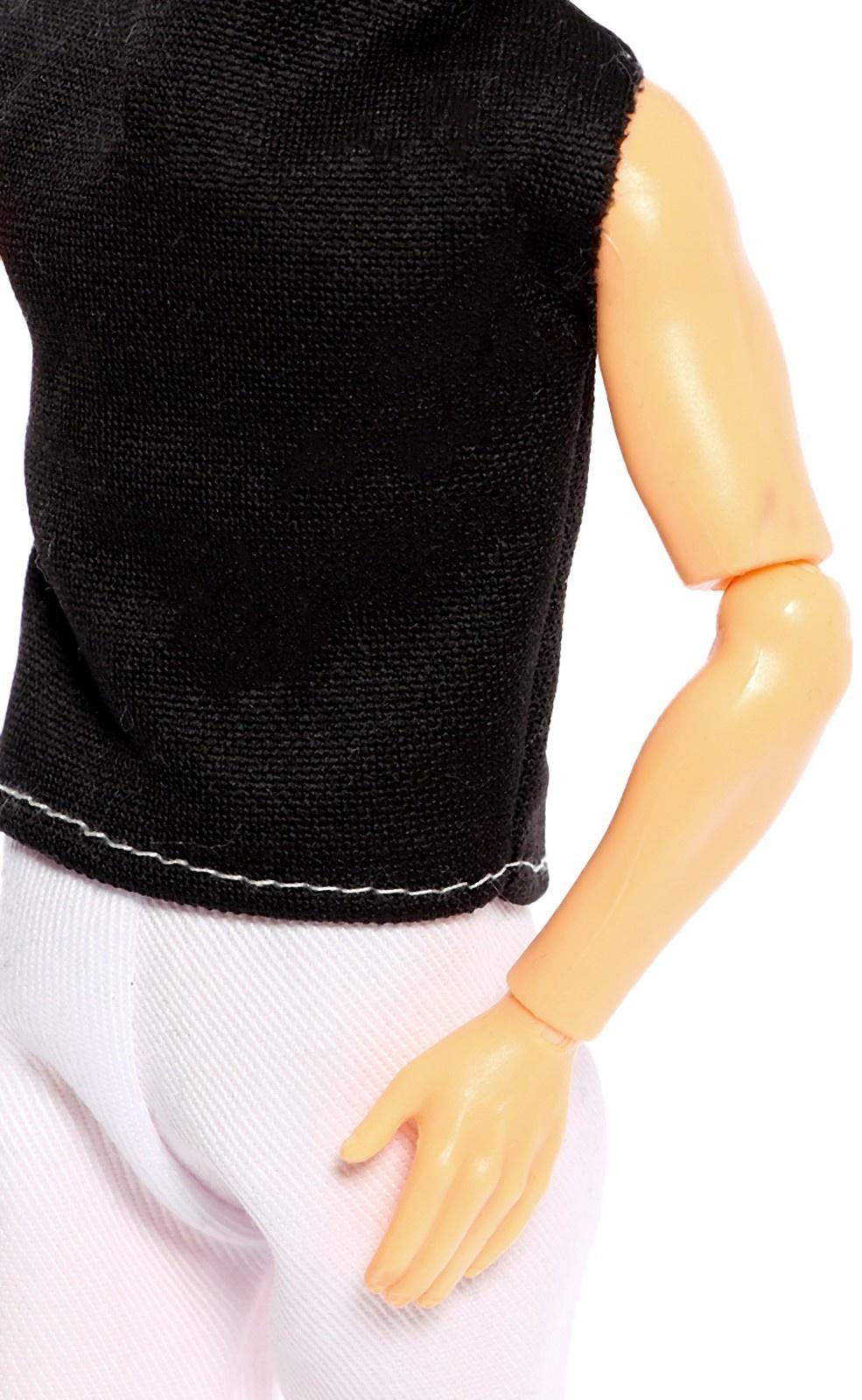 Кукла-модель «Высокая мода», чёрно-белое пальто