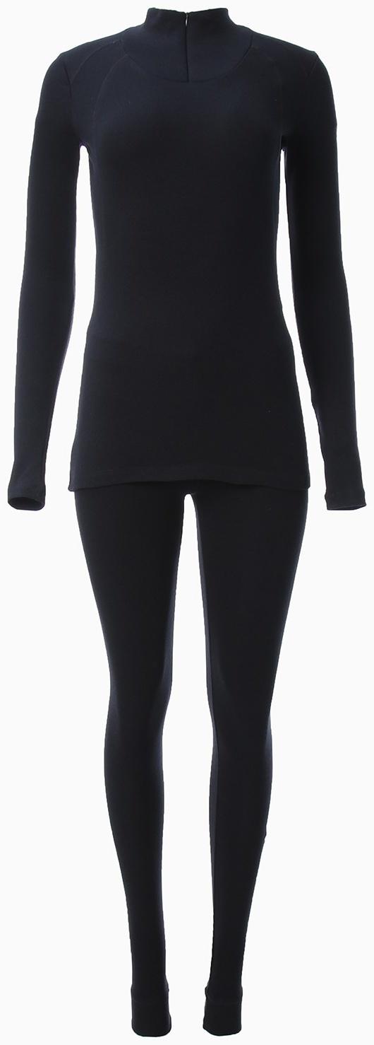 Термобельё женское (лонгслив, лосины) MINAKU цвет тёмно-синий, размер 52