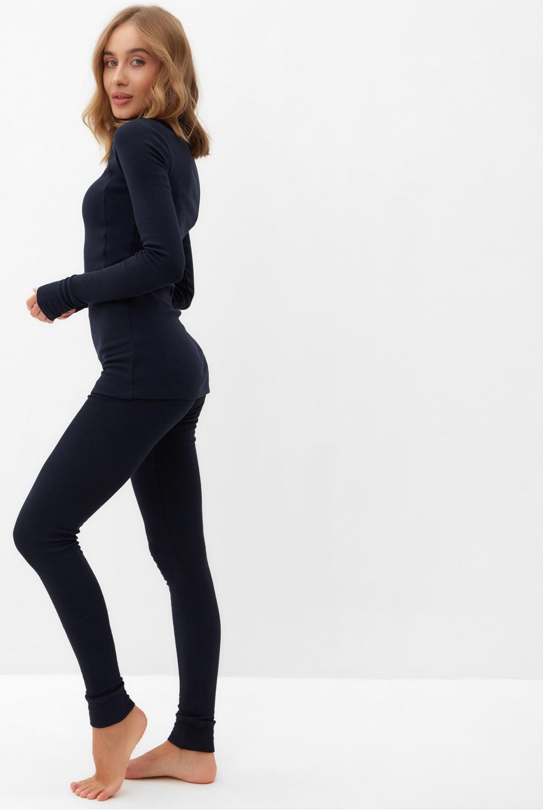 Термобельё женское (лонгслив, лосины) MINAKU цвет тёмно-синий, размер 54