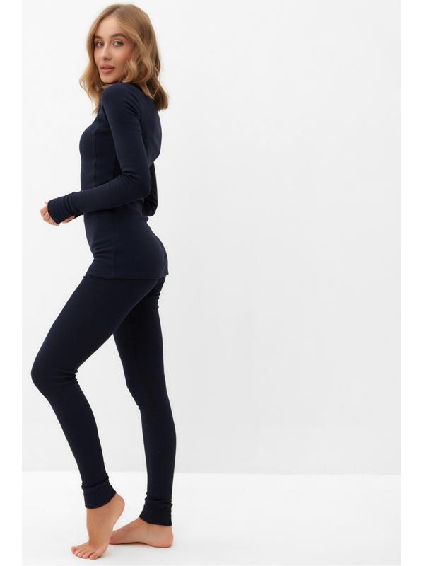 Термобельё женское (лонгслив, лосины) MINAKU цвет тёмно-синий, размер 54
