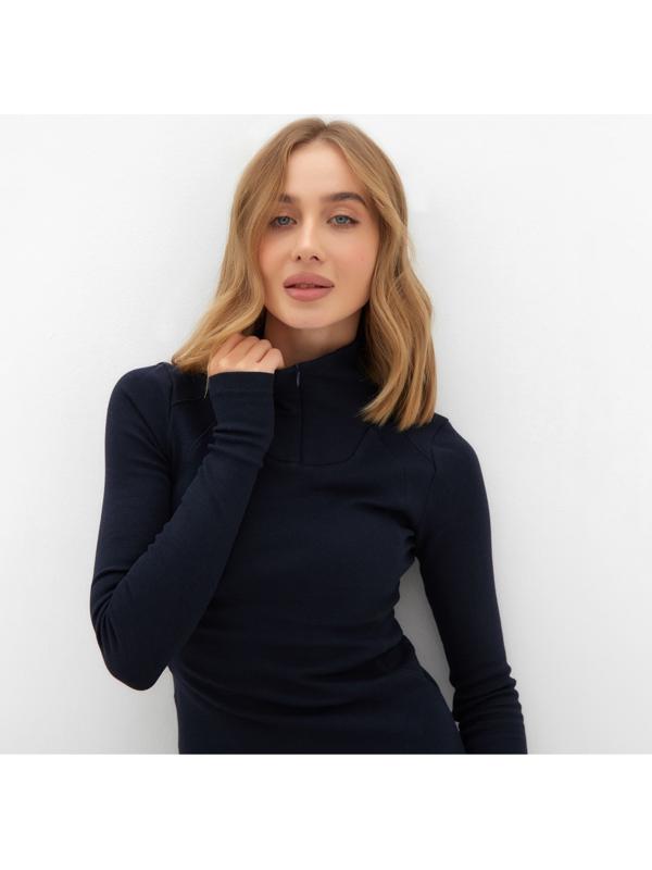 Термобельё женское (лонгслив, лосины) MINAKU цвет тёмно-синий, размер 54