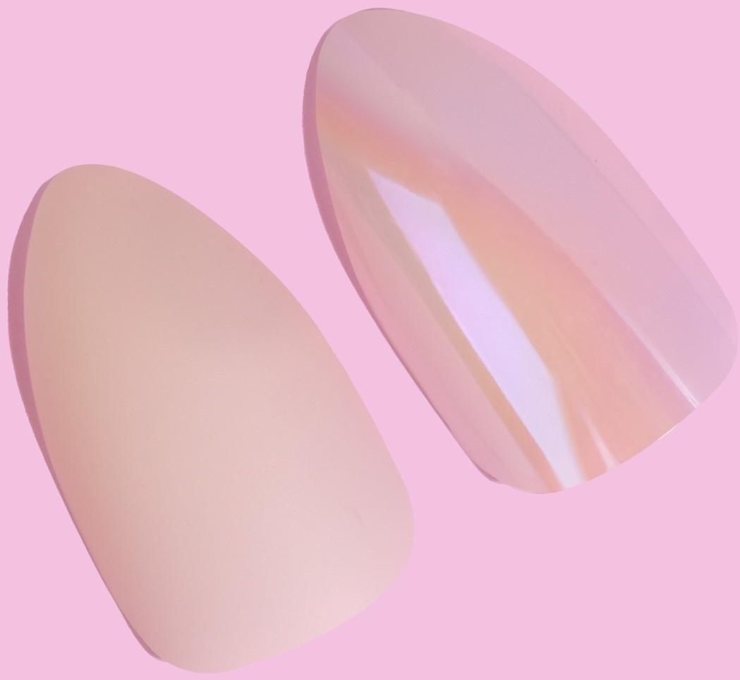 Накладные ногти, 24 шт, с клеевыми пластинами, форма миндаль, матовый/голография, цвет бежевый