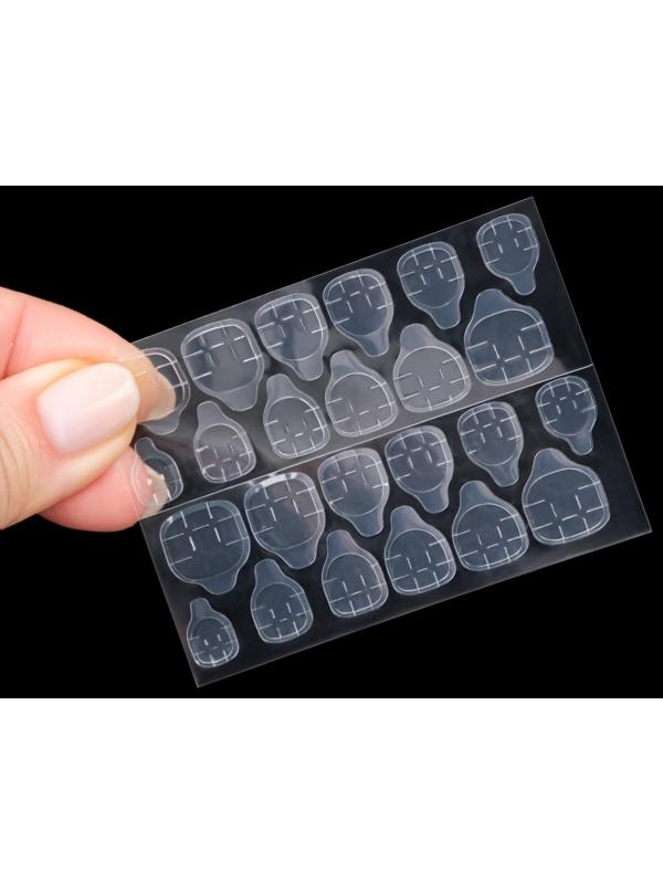 Накладные ногти, 24 шт, с клеевыми пластинами, форма миндаль, матовый/глянцевый, цвет чёрный