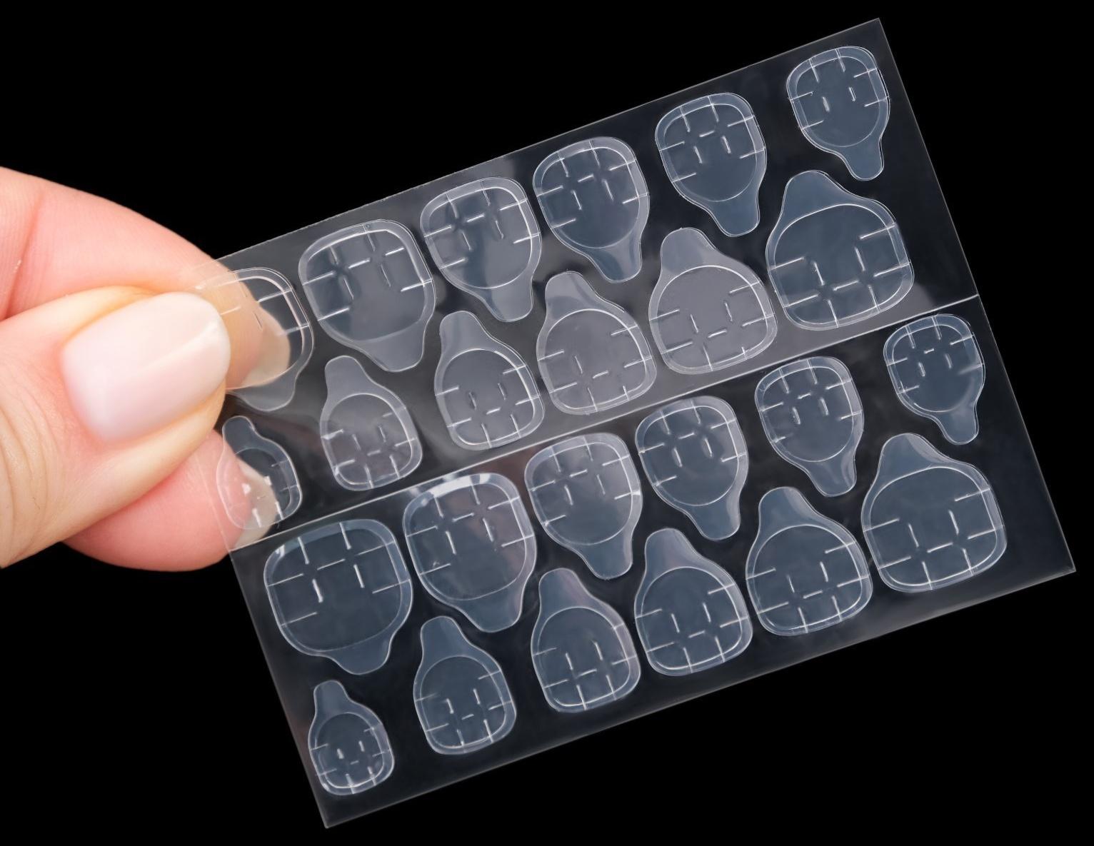 Накладные ногти, 24 шт, с клеевыми пластинами, форма миндаль, цвет бордовый