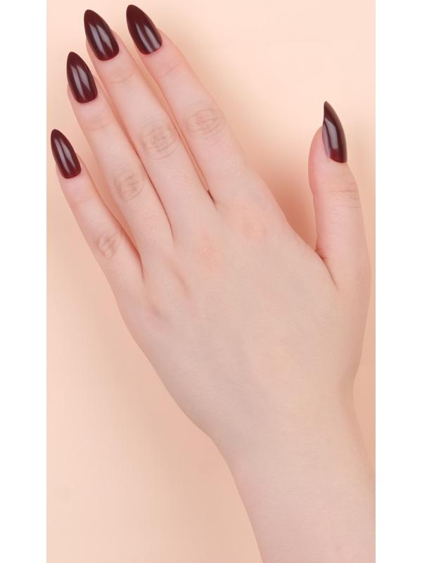 Накладные ногти, 24 шт, с клеевыми пластинами, форма миндаль, цвет бордовый