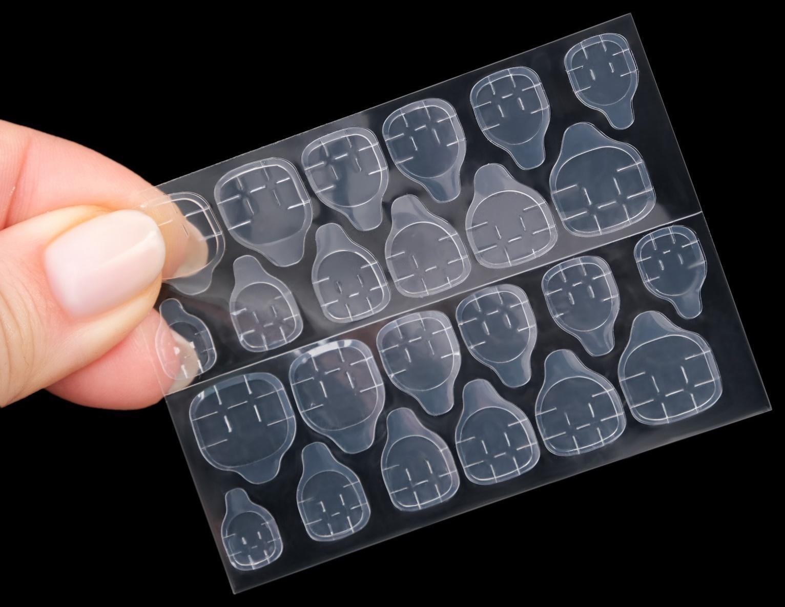 Накладные ногти, 24 шт, с клеевыми пластинами, форма миндаль, цвет матовый бордовый/зелёный/белый