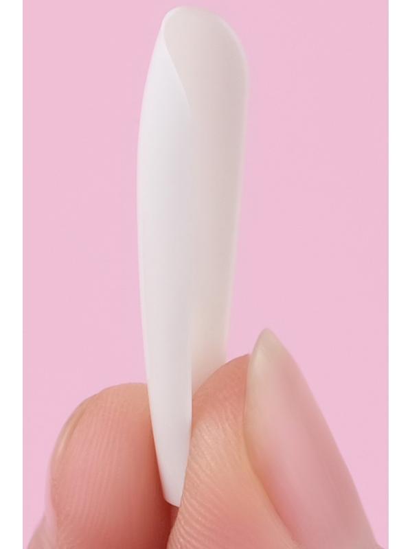 Накладные ногти, 24 шт, форма балерина, цвет белый