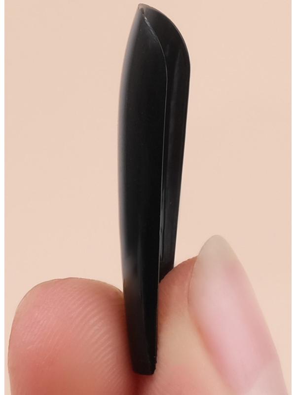 Накладные ногти, 24 шт, форма балерина, цвет чёрный